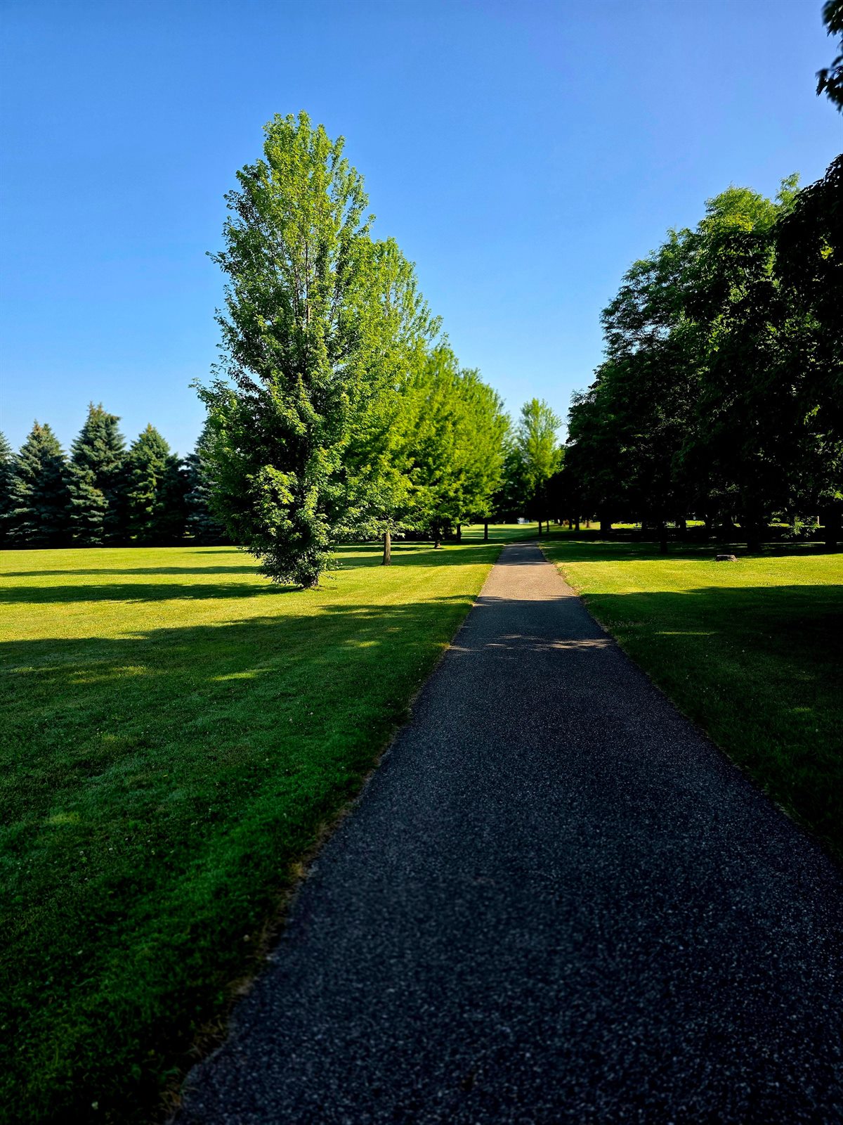 Finished lawn mowing project
